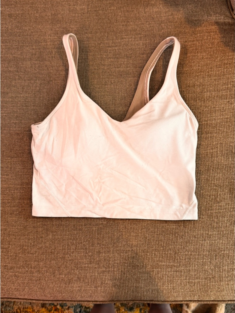 Light Pink V-Neck Bralette Tank Top